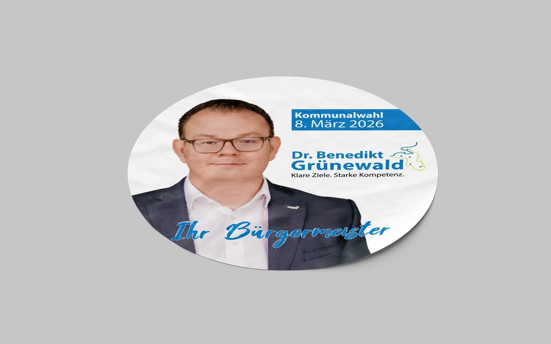 Aufkleber als Wahlwerbung der CSU Bad Abbach