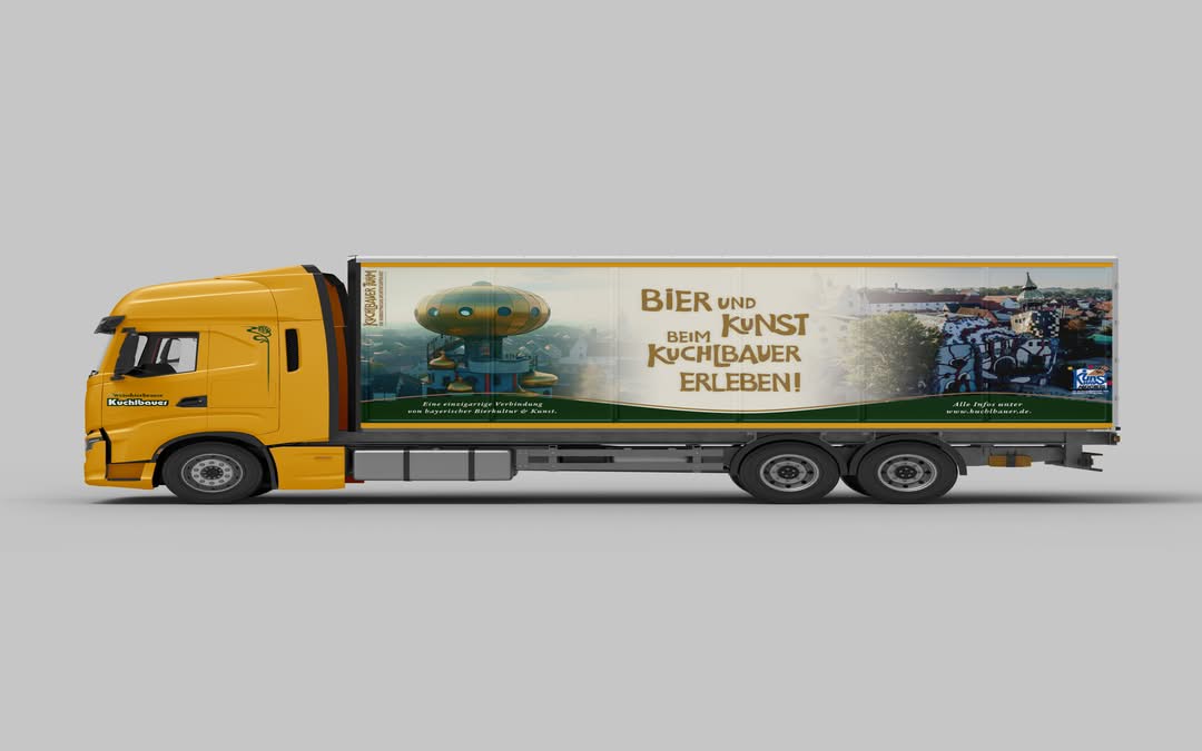 LKW-Beklebung für die Brauerei Kuchlbauer